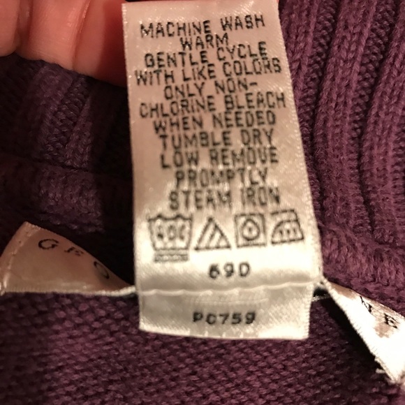 Geoffrey Beene Burgundy Cotton Sweater Medium - Picture 7 of 7